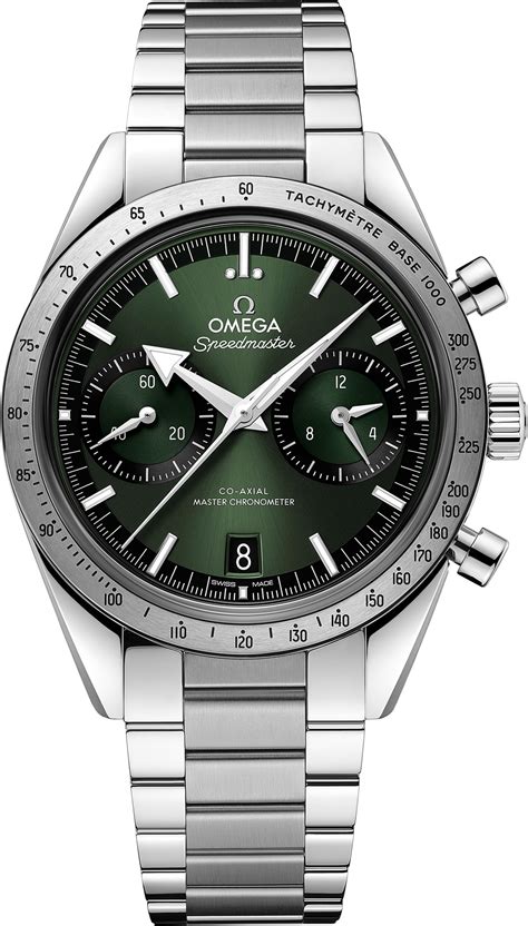 omega speedmaster 57 green dial.